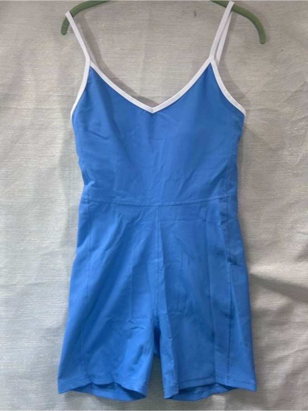 WILO The Label Sky Blue Athletic Romper with White Trim